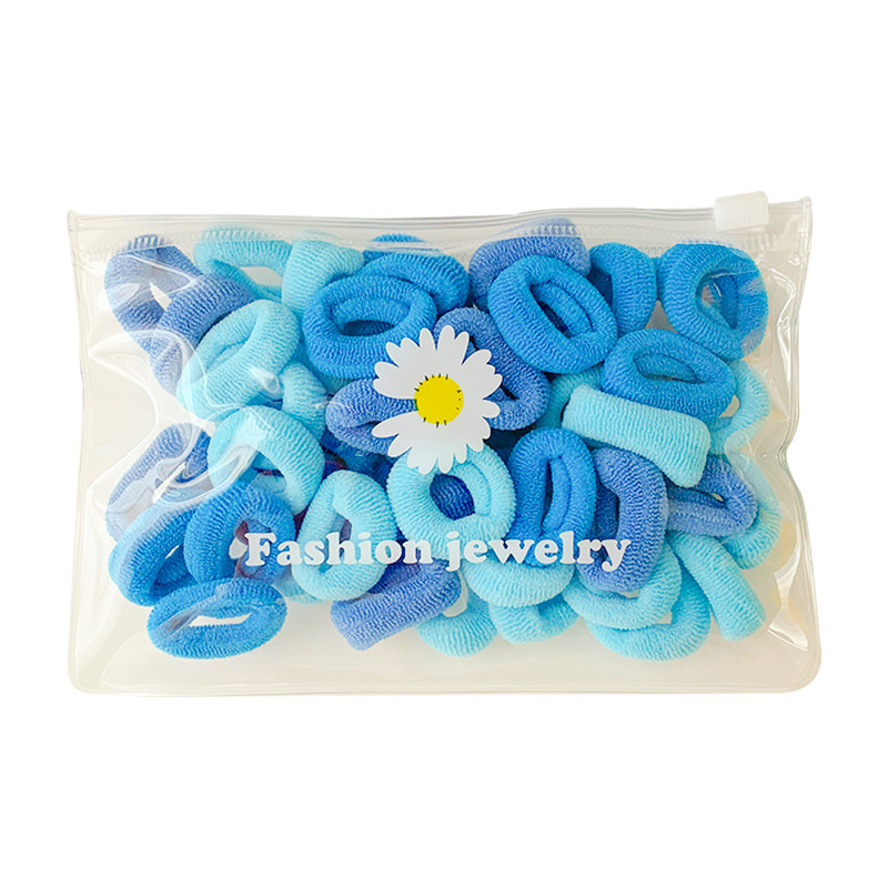 Set 50 Dây Cột Tóc Co Giãn Nhiều Màu Sắc Đáng Yêu Cho Bé Gái