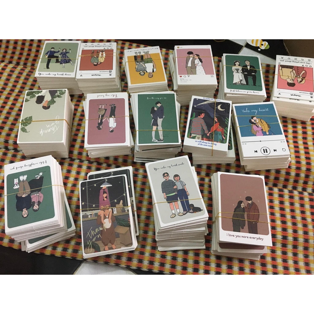 Thiệp Postcard Couple Hàn Quốc Decor, Thiệp Chúc Mừng Valentine, Sinh Nhật, Giáng Sinh, Lễ Kỉ Niệm, Thiệp Cảm Ơn