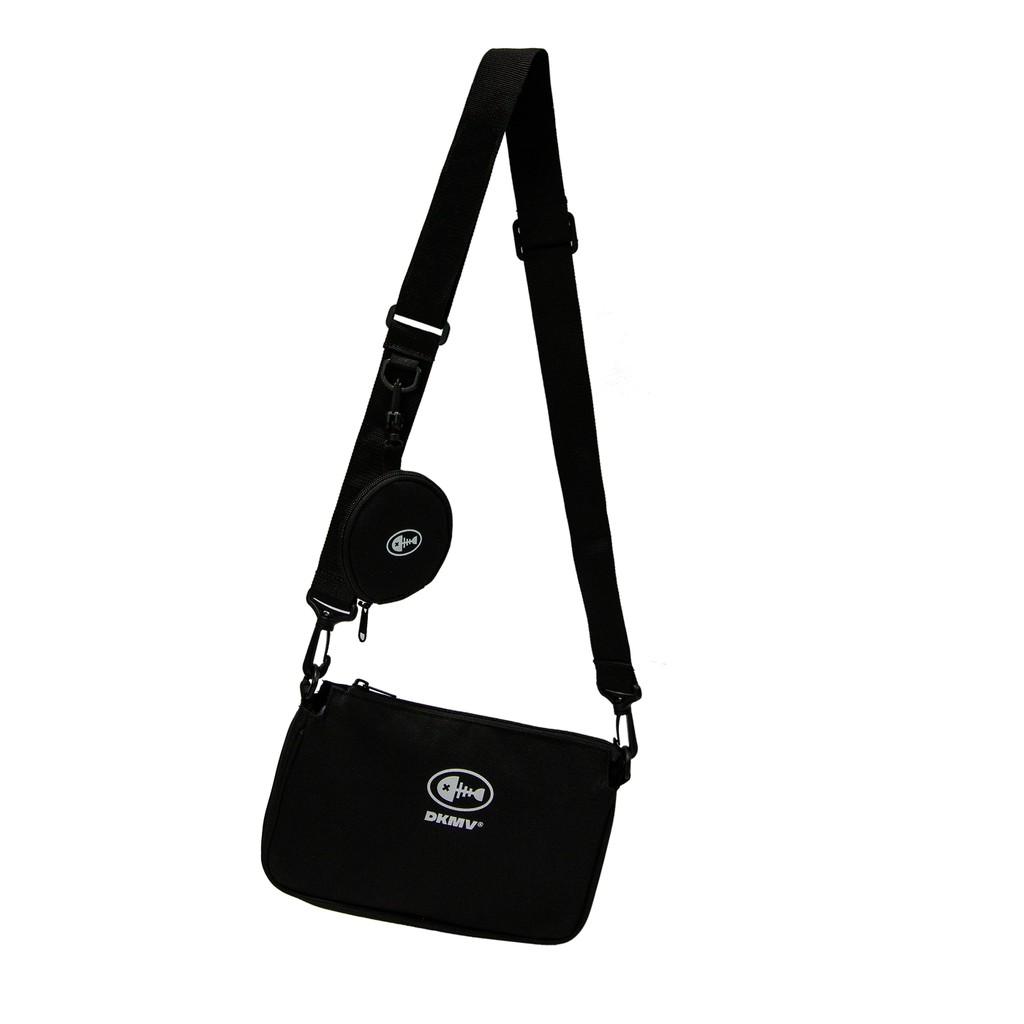 Túi đeo chéo canvas màu đen Don't Kill My Vibe MS Bag | K-B09