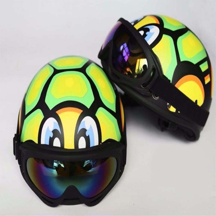 Combo mũ bảo hiểm 1/2 + Kính uv 400 siêu đẹp rẻ - đi phượt