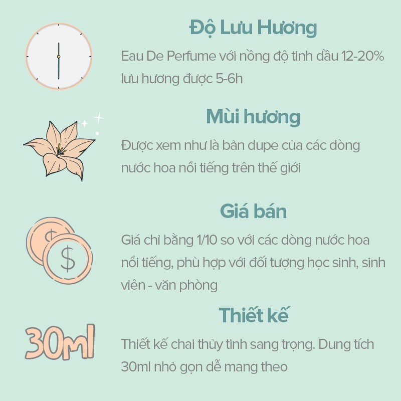 NƯỚC HOA PINKER BELL KOREA Eau De Perfume 30ml | Nước hoa bán chạy nhất Hàn Quốc