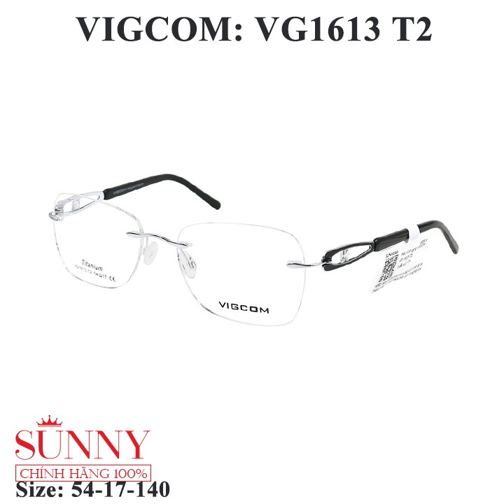 VG1613 gọng kính Vigcom kim loại chính hãng, thiết kế dễ đeo bảo vệ mắt