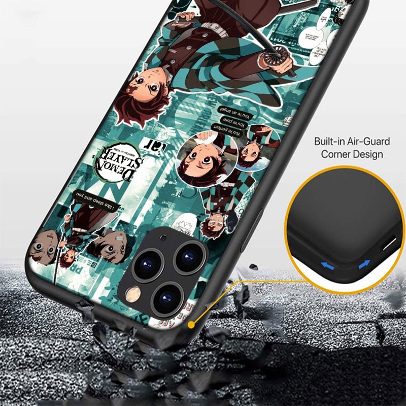 Ốp Điện Thoại Silicon Dẻo In Hình Hoạt Hình Demon Slayer Kimetsu no Yaiba Cho iPhone 5 5S 6 6S 7 8 11 Pro Max Plus SE XR OE2