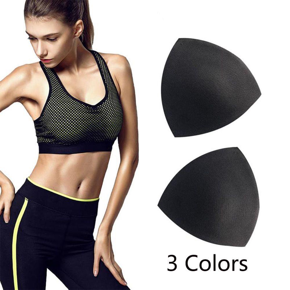 SOFTNESS 1 Cặp Miếng Đệm Nâng Ngực Thể Thao Hình Tam Giác Tháo Rời Được