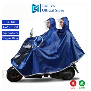 Áo mưa 2 đầu vải dù cánh dơi, phản quang có kính che 2 đầu cánh dơi.
