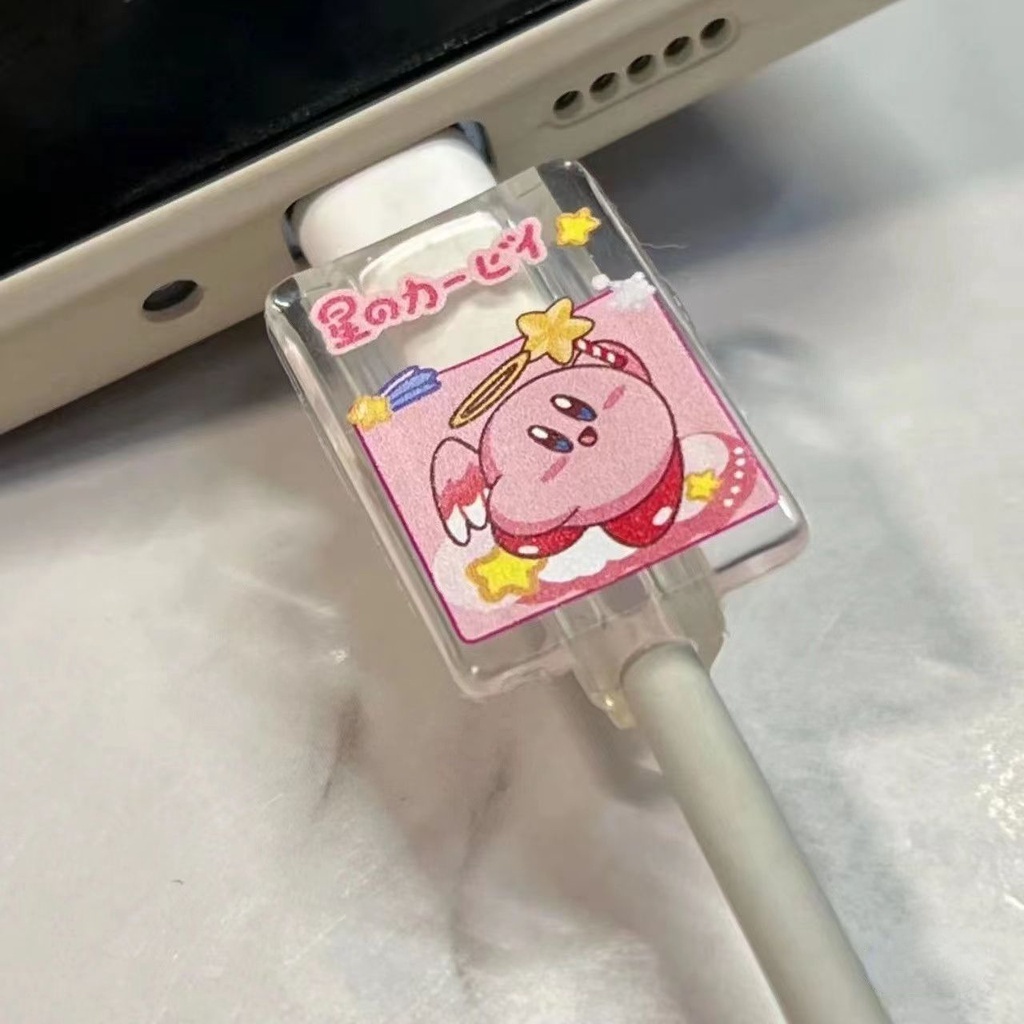 Phụ Kiện Bảo Vệ Dây Cáp Sạc Bằng Silicon Chống Đứt Gãy Hình Hoạt Hình Dễ Thương