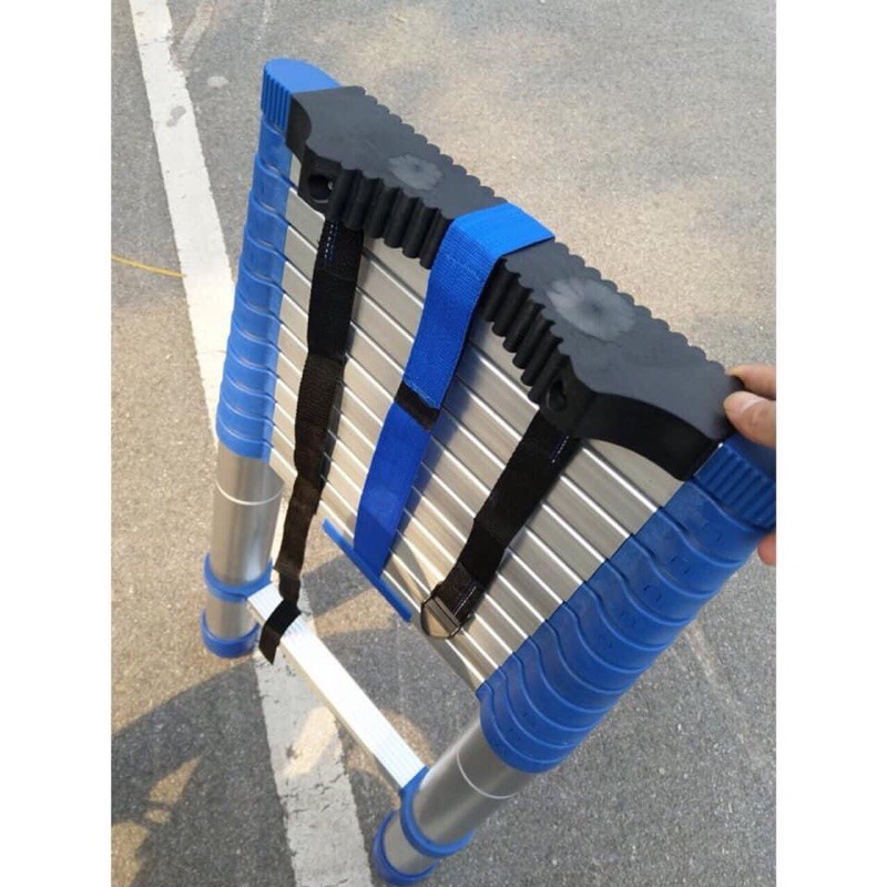 Thang nhôm rút đơn 3m8 đệm cao su chống trơn