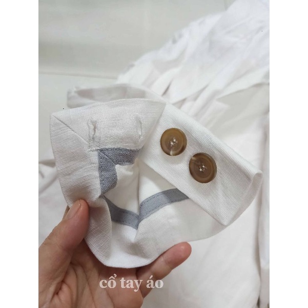 Áo Blazer 1 lớp linen trắng hàng xuất dư | BigBuy360 - bigbuy360.vn