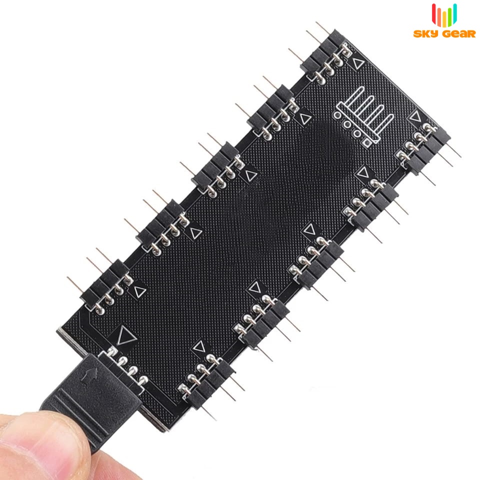 Hub chia cổng led 5v 3pin - 12v 4pin OEM