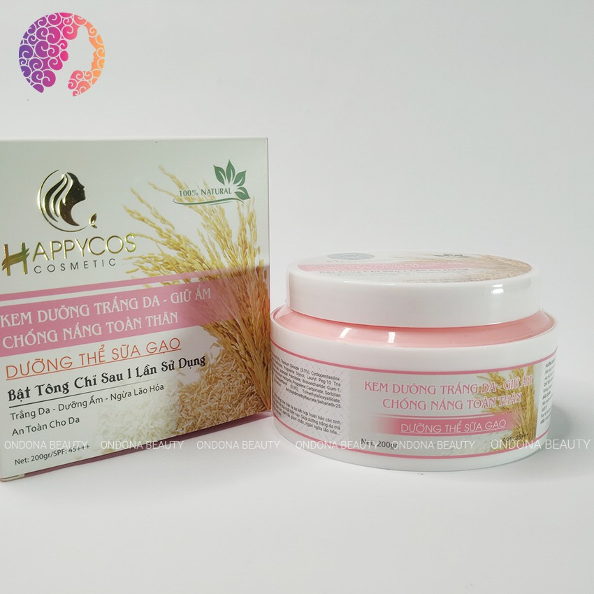 [SỮA GẠO] KEM DƯỠNG TRẮNG DA TINH CHẤT GẠO SỮA Happycos - Ondona Beauty | BigBuy360 - bigbuy360.vn