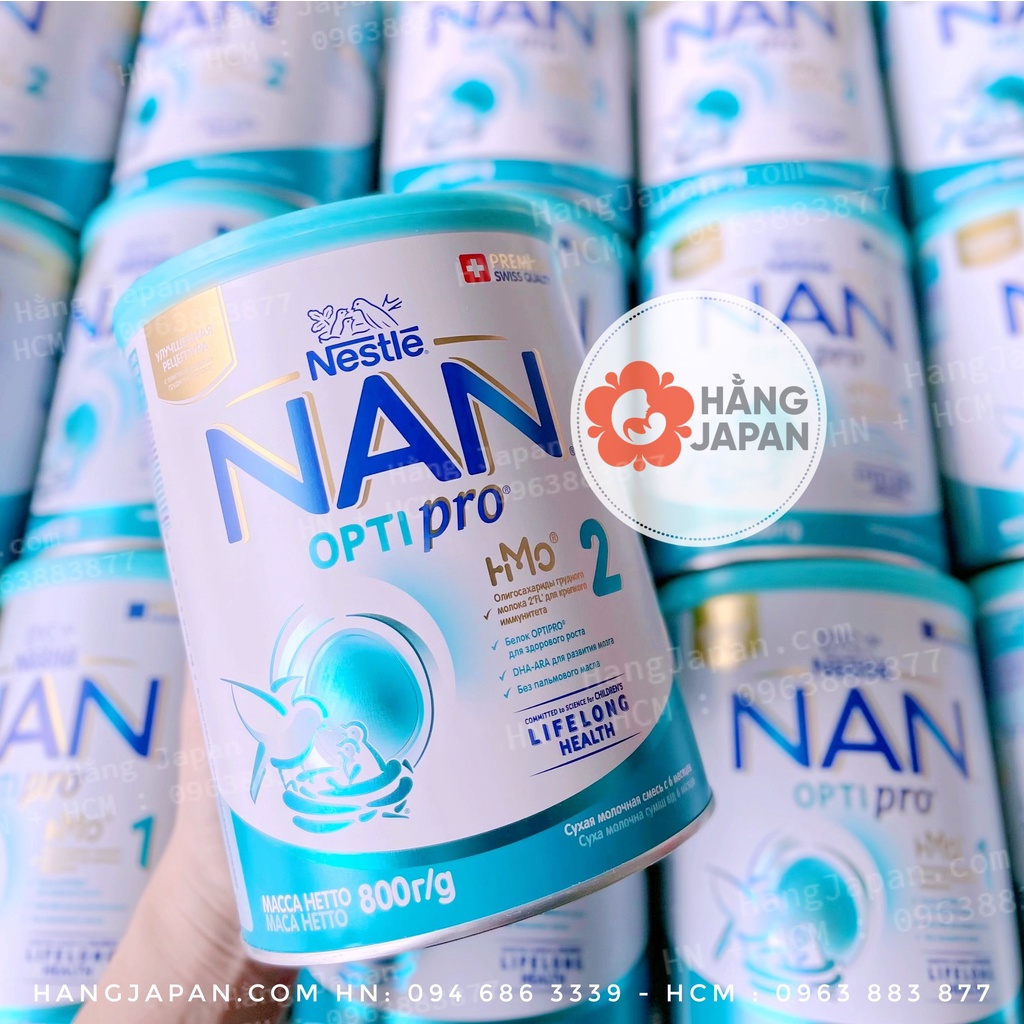 Sữa Nan optipro HMO của Nga số 1,2,3,4 mẫu mới 800g
