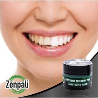 Zenpali bột than tre hoạt tính làm trắng răng 50g. Bột trắng răng than hoạt tính