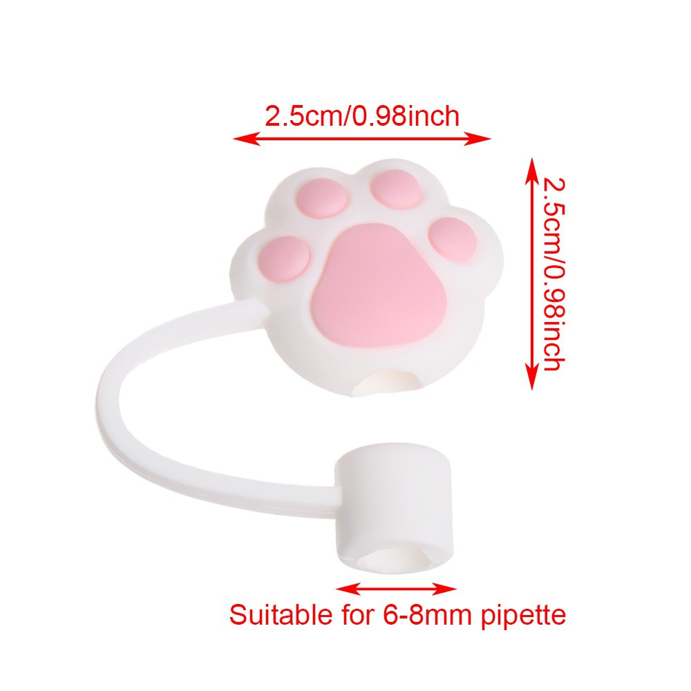 1 Nắp Đậy Ống Hút Bằng Silicon Chống Bụi Dễ Thương Có Thể Tái Sử Dụng