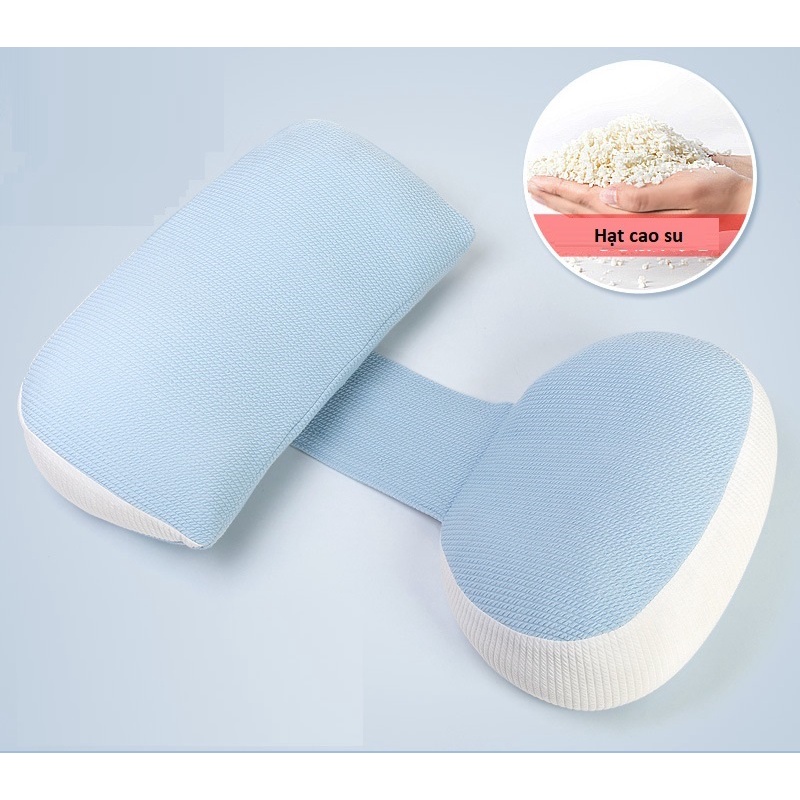Gối Bầu Chữ H Đa Năng, Kê Bụng Bầu, Đỡ Lưng, Tích Hợp Gối Ôm Cao Cấp vỏ sợi tre, lõi hạt cao su nhập khẩu Thái Lan
