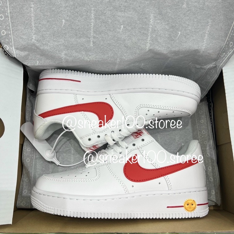 Full bill box+quà tặng🎁Giày AF 1 trắng móc đỏ thể thao nam nữ