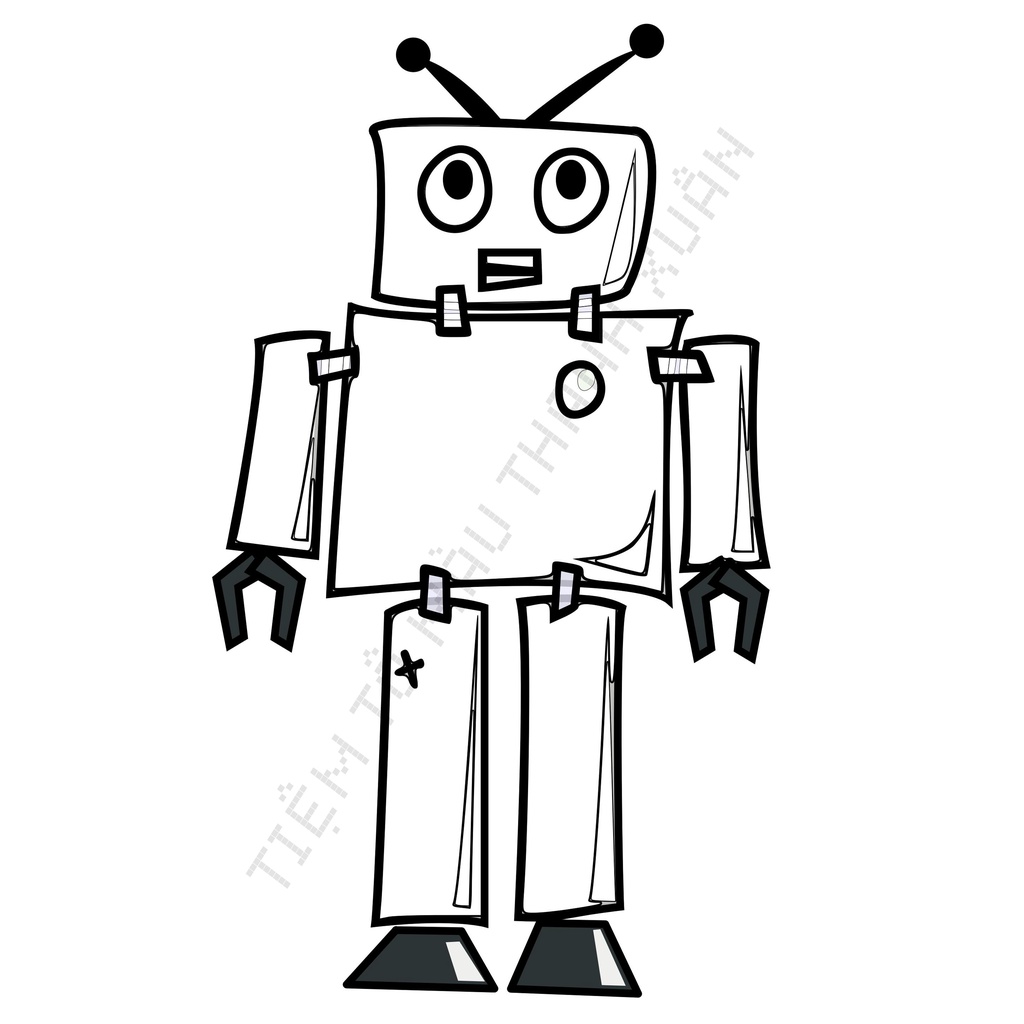 Set 30 Tờ Tranh Tô Màu Hình Robot Cho Bé Tô Màu Sáp, Màu Chì - Tiệm Tô Màu Thanh Xuân