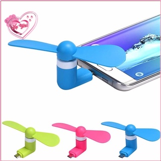 Quạt Mini 2 Cánh Gắn Điện Thoại Iphone Và Android (micro)