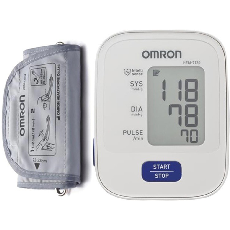 Máy Đo Huyết Áp Bắp Tay Omron Hem-7120 (Bảo Hành Chính Hãng 5 Năm)