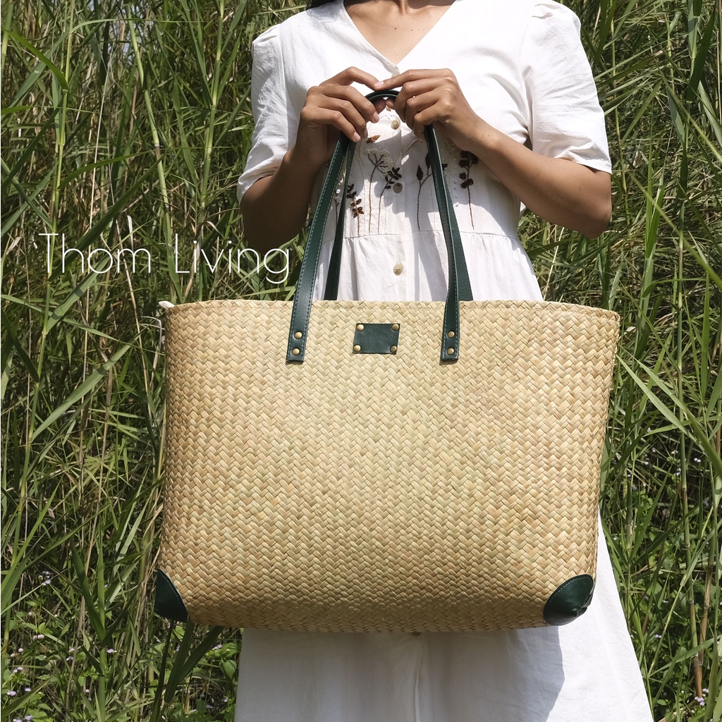Giỏ cói giỏ cỏ bàng bigsize đi biển