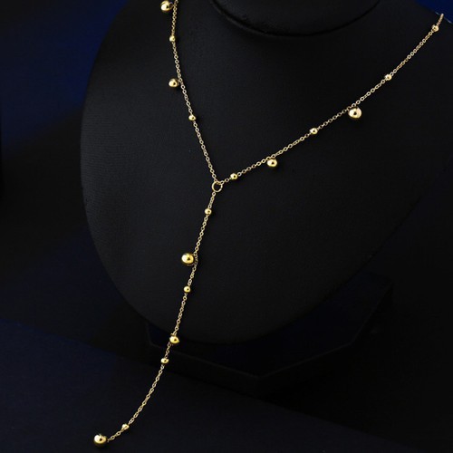 Dây Chuyền Nữ Kiểu Chữ Y Titan Ko Đen TT 3207