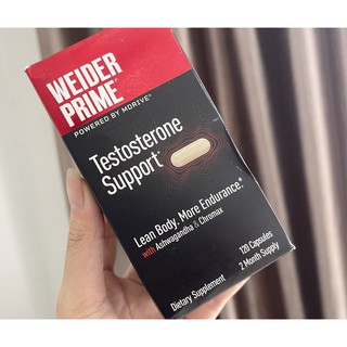 Viên uống tăng cường testosterone cho nam giới weider prime testosterone support 120 viên