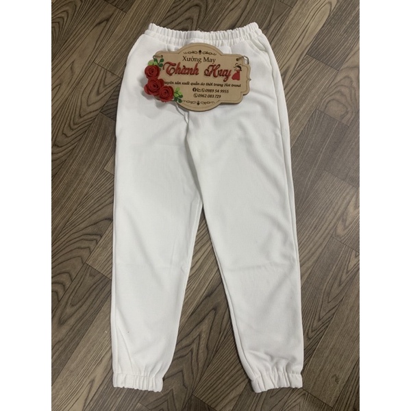 Quần jogger Loại 1 chất nỉ tổ ong cạp chun thể thao unisex dáng thụng bo gấu