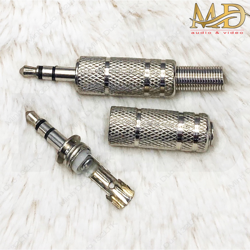 Jack 3.5mm - Đầu giắc 3.5 ly, Jack 3 ly xi trắng