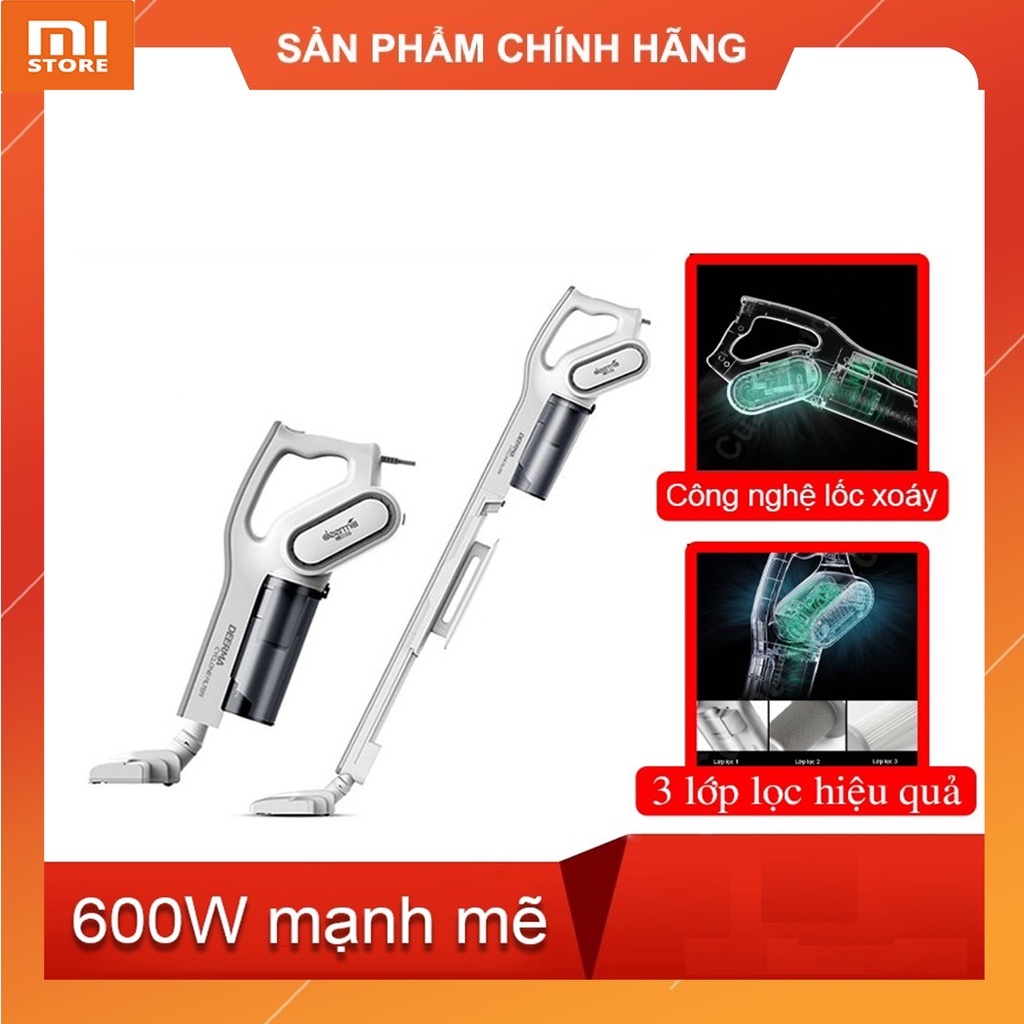 Máy hút bụi cầm tay Xiaomi Deerma DX700S / Xiaomi Deerma DX700 - Công suất 600W lực hút 16000Pa bảo hành 12 Tháng