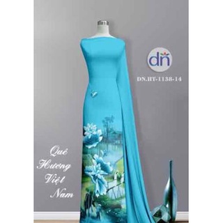 vải áo dài hoa sen