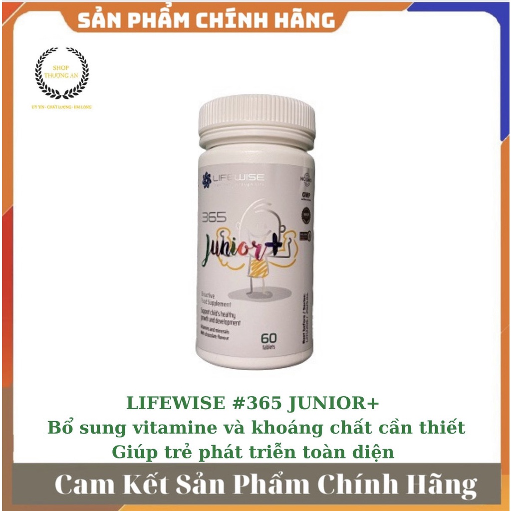 - LifeWise #365 Junior+, viên socola bổ sung dinh dưỡng,  hỗ trợ sức khỏe cho mẹ và bé khỏe mạnh- Hộp 60 viên