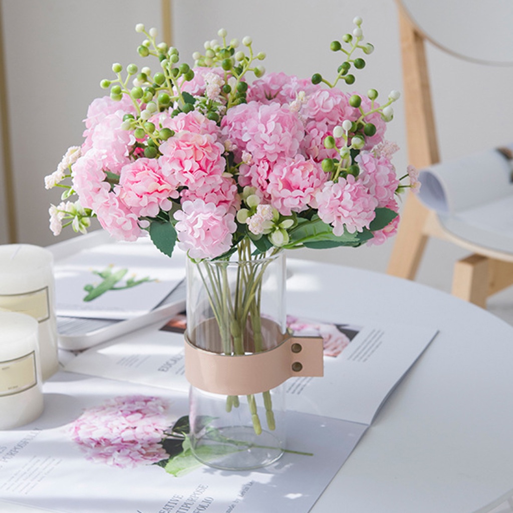 1 Bó Hoa Cẩm Tú Cầu Nhân Tạo Linh Hoạt Nhiều Màu Trang Trí Sân Vườn