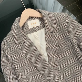 Áo Vest Blazer Nữ Sọc Caro Oversized