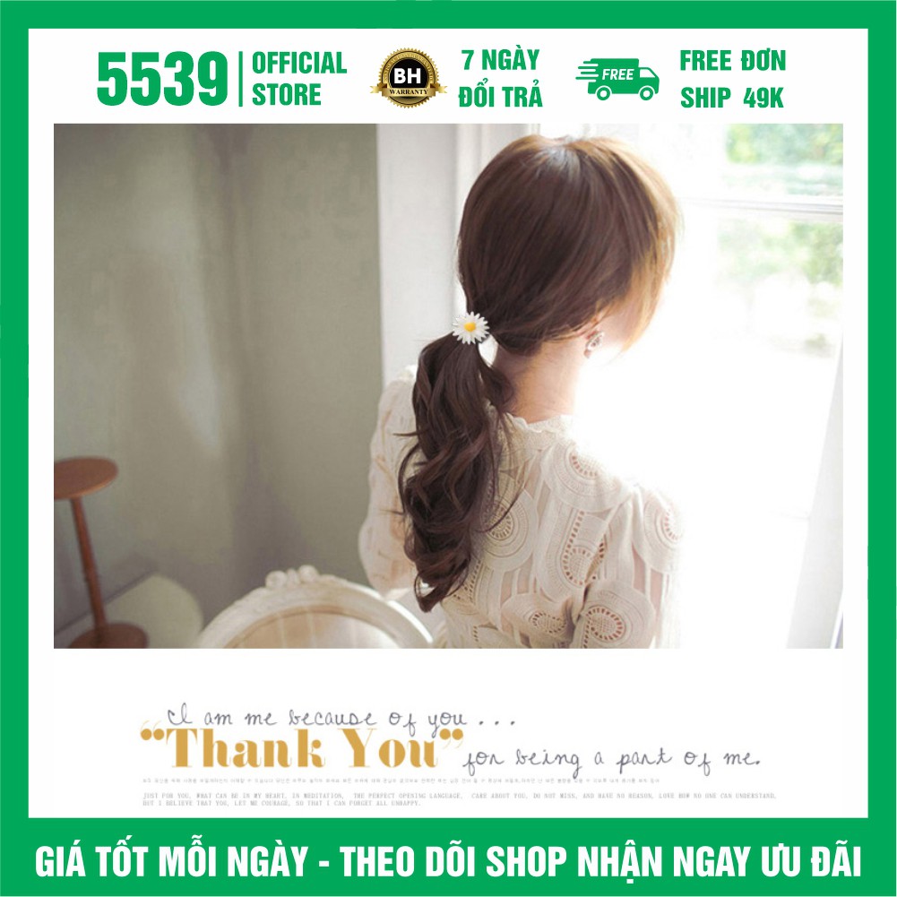 Dây cột tóc hoa cúc phong cách hàn quốc dễ thương nhiều màu thích hợp mọi lứa tuổi - Shop 5539