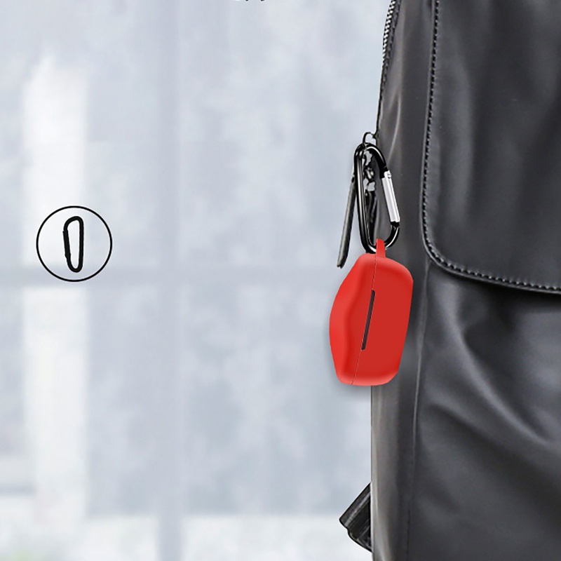 Vỏ Bảo Vệ Hộp Sạc Tai Nghe Bằng Silicon Kèm Móc Khóa Cho QCY G1 Ốp