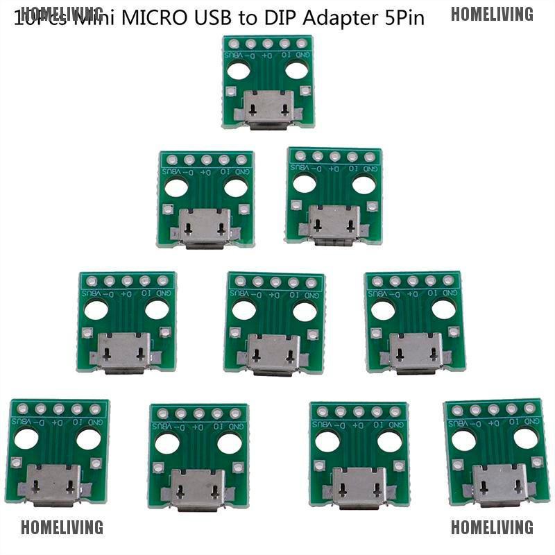 Bộ 10 Đầu Chuyển Đổi MICRO USB Sang DIP 5Pin Female Chất Lượng Cao
