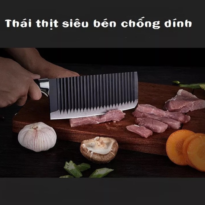 Dao đại làm bếp Nhật Bản loại 1 lưỡi thép siêu bén và cán cao su  cao cấp