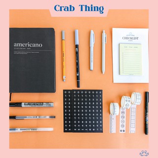 Bullet Journal Combo Grey - trọn bộ bút, sổ và note bullet journal