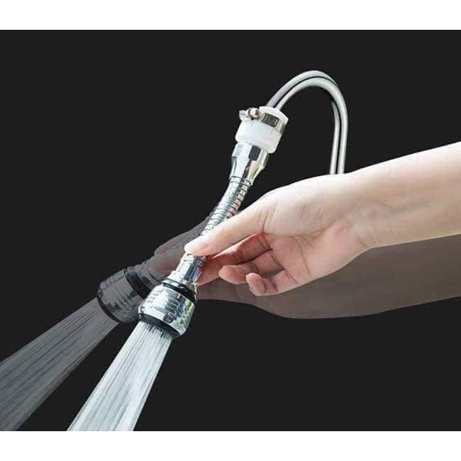 Vòi rửa bát inox tăng áp xoay 360