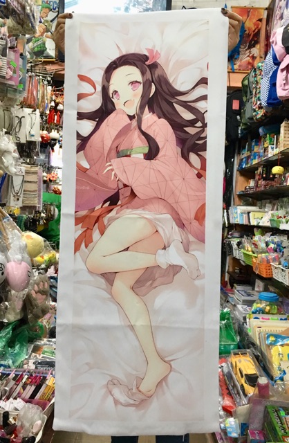 Gối ôm anime kimetsu no yaiba dài 40cm x 1m bán sẵn đặt in theo yêu cầu