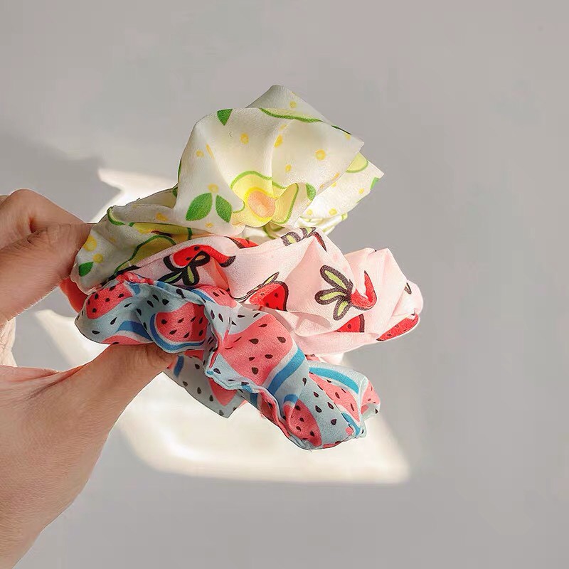 Dây Buộc Tóc Vải Scrunchies Sắc Màu Bốn Mùa Cho Bạn Nữ A506