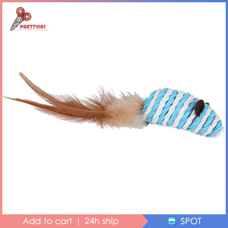 [Prettyia1] Đồ Chơi Chuột Nhỏ Nhắn Tương Tác Cho Mèo