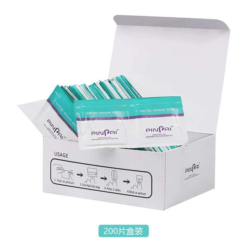 Hộp giấy bạc ủ phá gel/bột (một hộp 204 miếng giấy phá gel rất nhanh, an toàn, không cần Acetone)