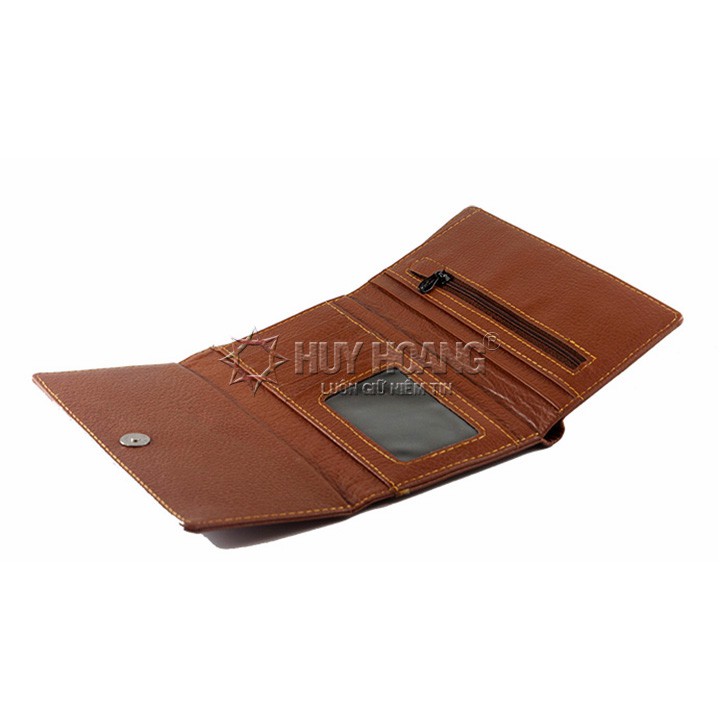 Ví nữ da thật cao cấp 3 gấp màu da, đen, đỏ, hồng, nâu, xanh, xanh dương, đỏ tươi, xanh biển HP3111-12-13-14-15-24-58-62