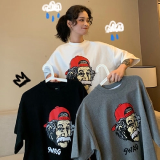 Áo thun YIDANL  tay ngắn dáng rộng thời trang mùa hè cho nữ 2021
