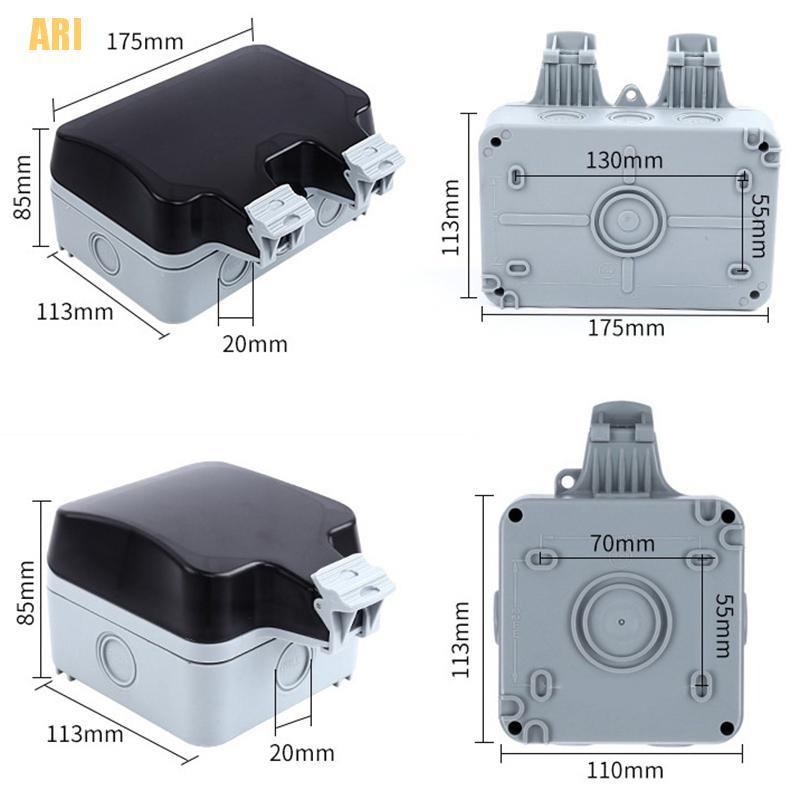 Ổ Cắm Điện Chống Nước IP66 13A Phích Cắm US &amp; EU UK &amp; AU
