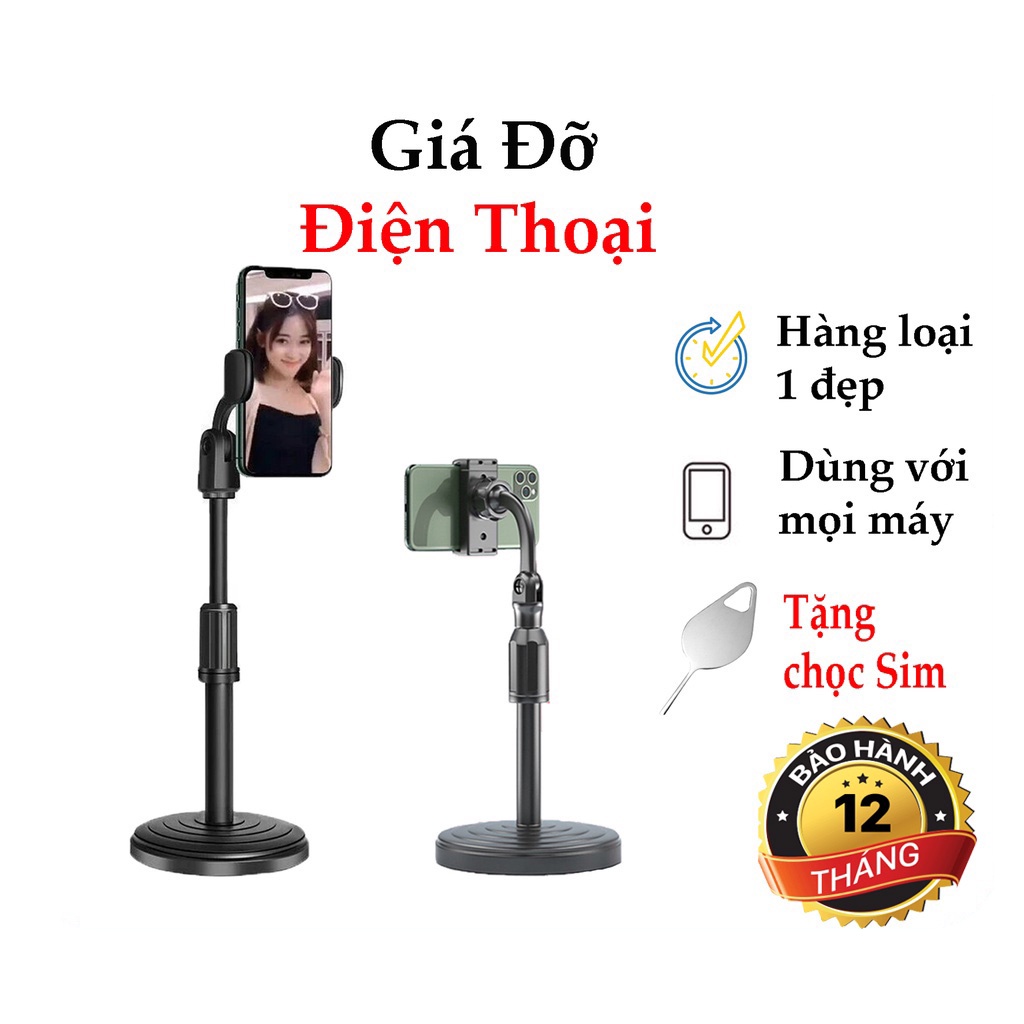 Giá Đỡ Điện Thoại Microphone Stands L08, Kẹp Điện Thoại Để Bàn Xoay 360 Độ - Xem Video - Livestream - Quay TikTok