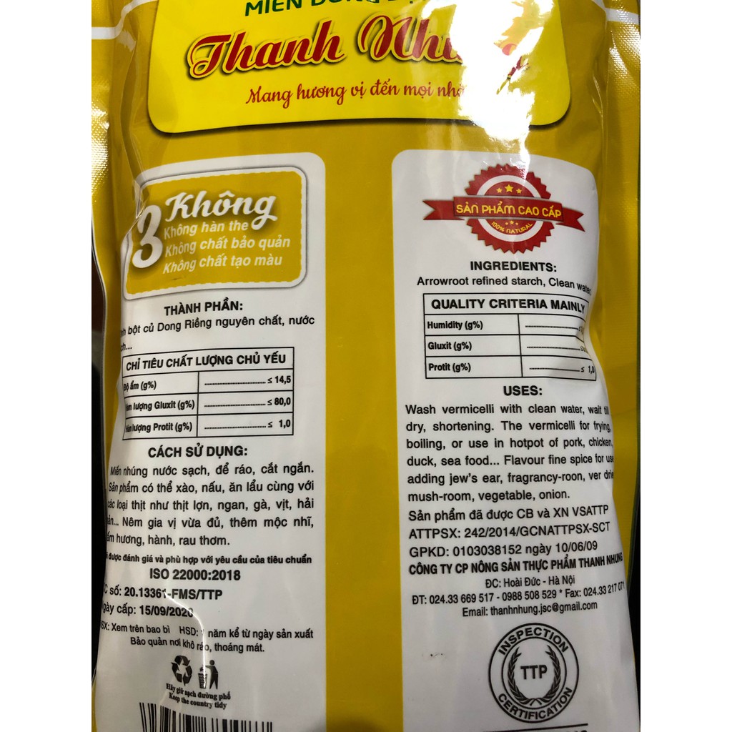 Miến dong sợi rút Thanh Nhung 500g