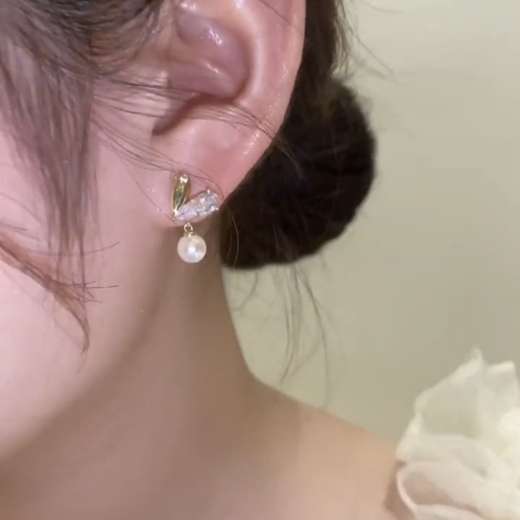 Bông Tai Mạ Bạc 925 Hình Nàng Tiên Cá Đính Hạt Nhiều Màu Sắc Thời Trang 2022