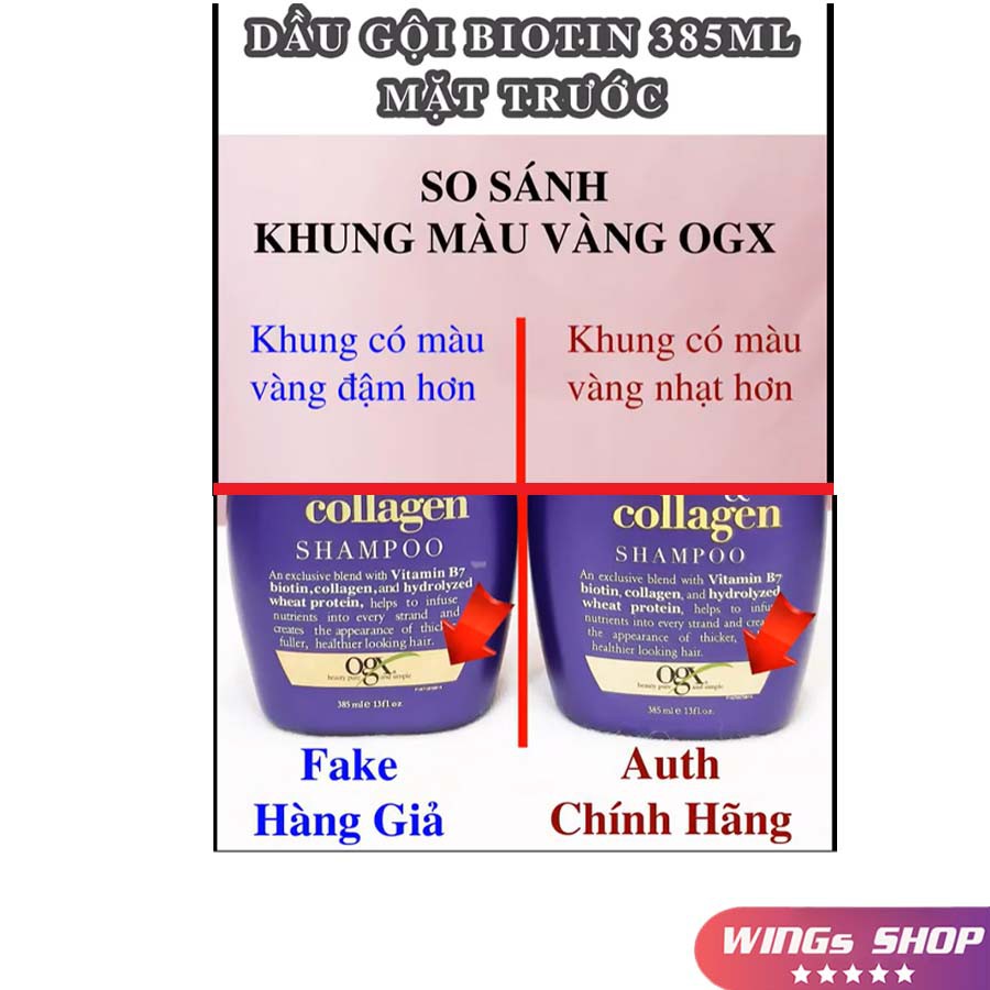 🛑FreeShip🛑Cặp Dầu Gội Xả Biotin Collagen OGX 385ML | Giảm Rụng Tóc, Hỗ Trợ Mọc Tóc | Hàng Chính Hãng