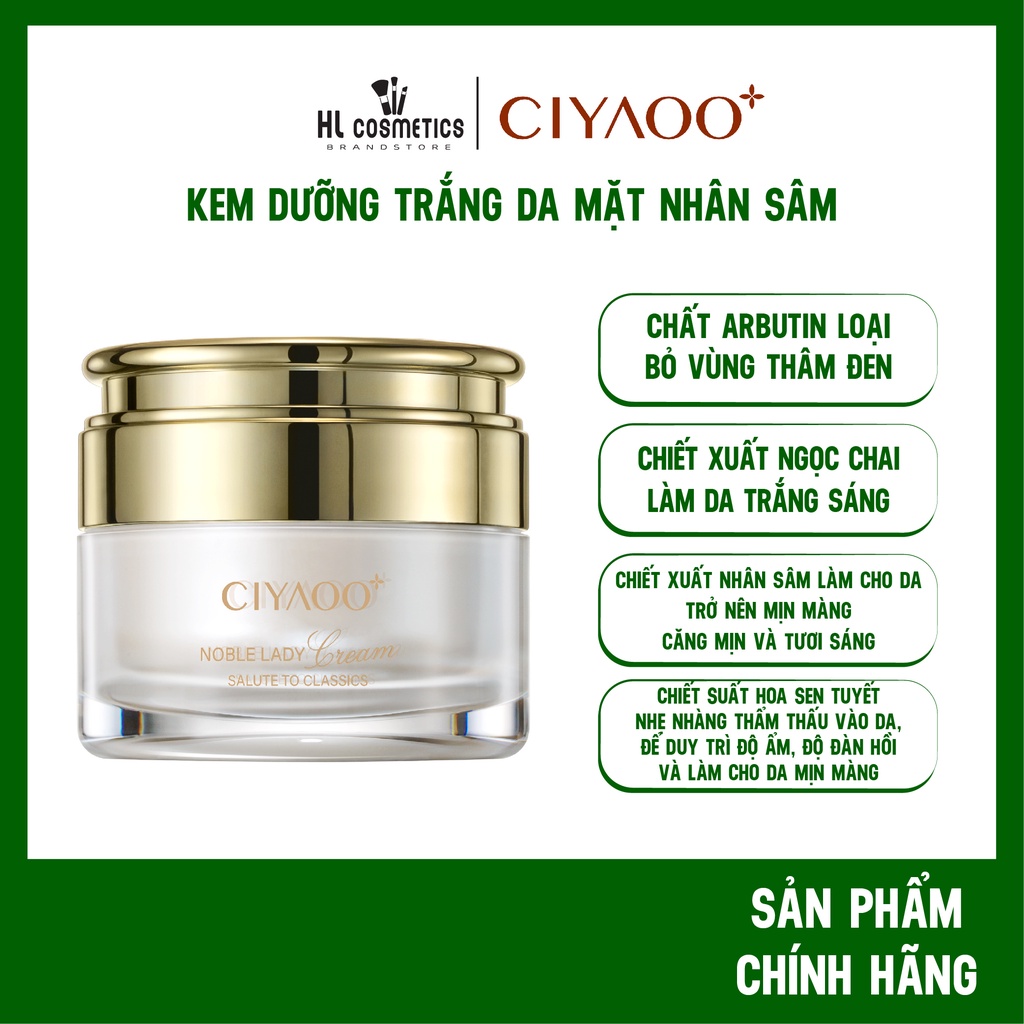 Kem Dưỡng Trắng Da Mặt Nhân Sâm CIYAOO 38g Cấp Dưỡng Ẩm Làm Mờ Thâm Nám Tàn Nhang QX0017